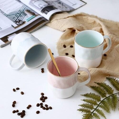 350ml Breakfast Milk mug Water drinkware Creative ceramic cup Porcelain coffee cups for home office Tea beer juice mugs