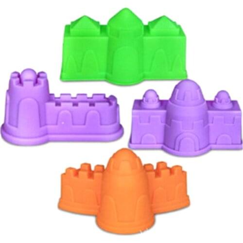 4PCS DIY Building Dynamic Magic Sand Clay Model Educational Toys Indoor Magic Play Sand Castle Models Building Toys