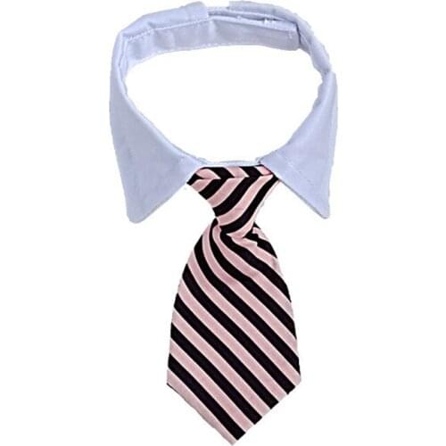 70PCS / LOT Pet Tie Cravat Dog Tie Striped Collar Scarf False Neckline Water Carf Bow