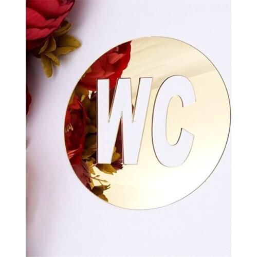 Acryl 3D Spiegel Sticker Wc Deur Teken Mannen Vrouwen Badkamer WC Modern Design Spiegel Muurstickers Home Decoratie