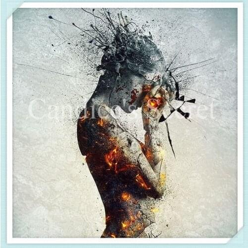 5D DIY Diamond Painting BURNING Household 3D Diamond Embroidery Decoration Canvas Handicraft Inlaid Crafts WOMAN