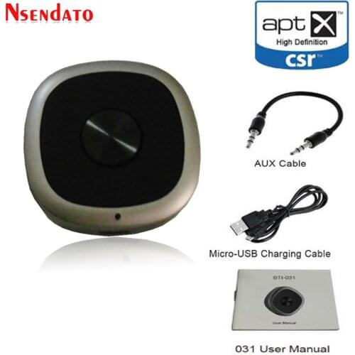Aptx 2 In 1 HD Bluetooth V4.1 Receiver Transmitter Wireless 3.5MM Audio Adapter CSR BC8675 APT-X Low Latency for TV PC Speakers