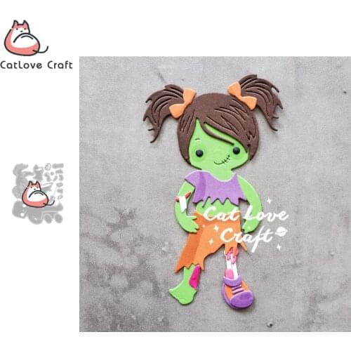 Catlove Halloween Girl Metal Cutting Dies Scrapbooking Mold Stencil Die Cuts Card Making DIY Craft Embossing New Dies For 2020