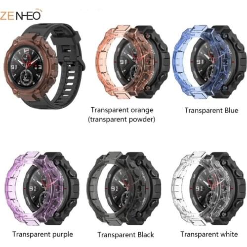 For Amazfit T-Rex Watch Case For Huami Amazfit T-REX Soft TPU Protective Cover Shell Bumper Frame Screen Protector Accessories