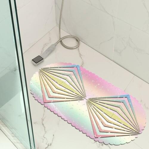 Color Line Bathroom Mat Non-slip Mat Hotel Bathroom Floor Mat Bath Mat Sucker Mat