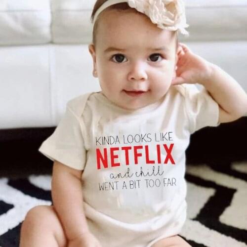 Newborn Baby Bodysuits Netflx Short Sleeve Girl Boy Clothes Cotton Rompers Costumes Summer Jumpsuits 0-24M Kids Playsuits Onesie