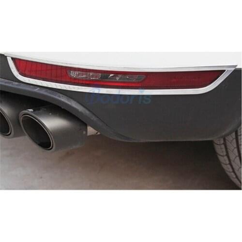 For Porsche Macan 2014 2015 2016 2017 Rear Fog Lamp Cover Foglight Overlay Light Frame Panel Chrome Car Styling Accessories