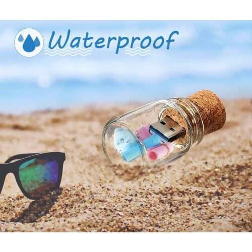 10/pcs 3.0 Wooden Wishing bottle memory flash stick