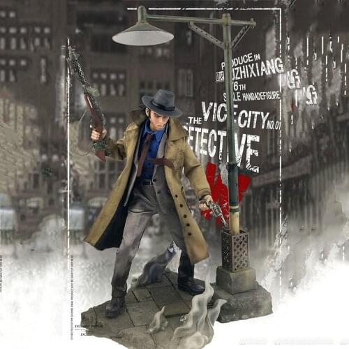 Collectible VC001 VC002 1/6 Vice City The Detective THE W Full Set Action Figure Model Toy for Fans Holiday Colection Gifts
