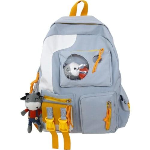 Cute School Bag for Teenage Girls Young Student Backpack Women Middle High Schoolbag Large Nylon Bookbag 2021