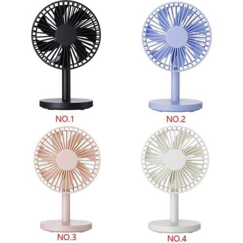 Fan Mini USB Rechargeable Portable Handheld Adjustable 3 Speed Table Desktop Stand Cooling Fan Low Noise 4 Color Fan