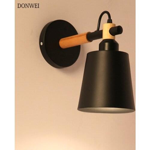 Simple style wall light E27 Bulb led bedroom bedside Nordic design Wall lamp for living room hotel corridor wall lighting decor