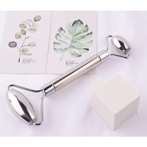 Stainless Steel Massage Tool Facial Roller Massager Cooling Metal Contour Reduce Puffiness, Face Lift Anti-Aging Skin Tightening