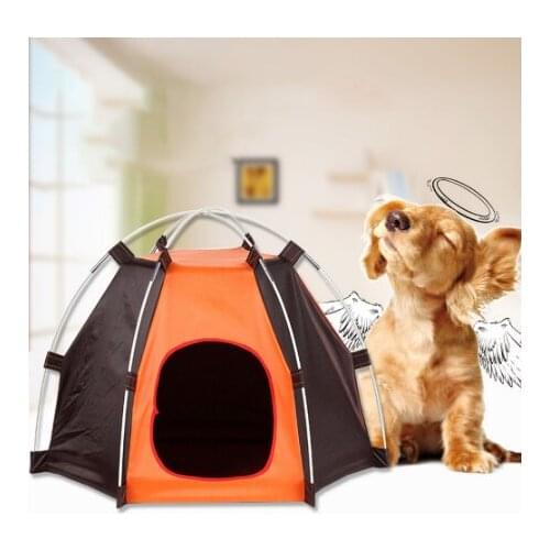 Pet Tent Dog Foldable Detachable Outdoor Indoor Waterproof Kennels Soft Comfortable Portable Cute Washable Oxford Dog Tent