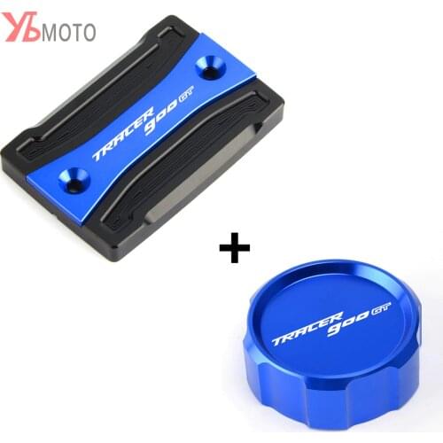 Top brands Blue Motorcycle CNC Front & Rear brake Fluid Cylinder Master Reservoir Cover Cap For Yamaha TRACER 900 GT 2018 2019