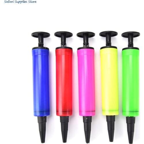 Plastic Football Soccer Inflatable Ball Hand Air Pump Random Color