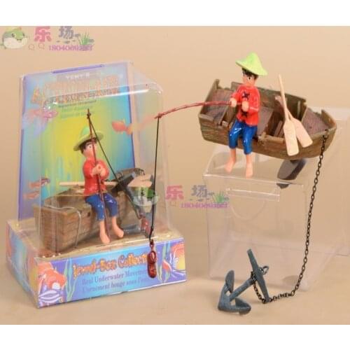 Pneumatic Decoration of Fish Tank Aquarium for Children Fishing Fish Tank Decorations Home Decor Treasure Hunter Diver Action