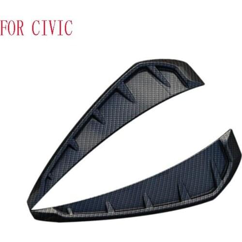 Fit for Honda civic 10th generation 2016 2017 fender side decoration carbon fiber outside accessories sticker car styling
