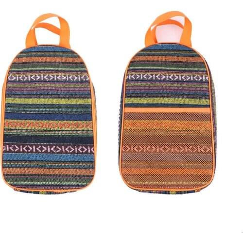 Polyester Outdoor Camping Picnic Bag Kitchen Utensils Storage Bag Camping Picnic Portable Foldable Tableware Pouch