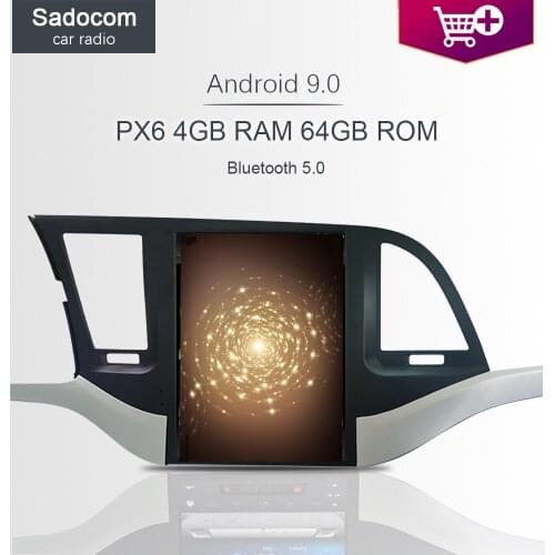 PX6 DSP Tesla 9.7" Android 9.0 For hyundai Elantra 2016-2018 Car DVD Player IPS Car Radio Multimedia Navigation GPS autoradio