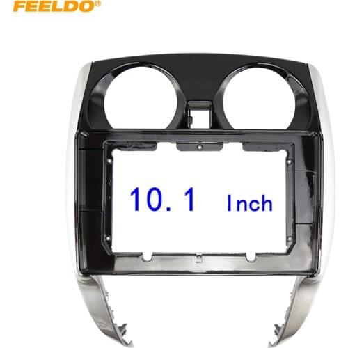 FEELDO Car 2Din Audio Face Plate Fascia Frame For Nissan Note 2019 10.1“ Big Screen Radio Stereo Panel Dash Mount Refitting Kit