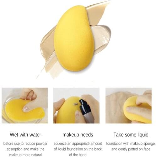 Makeup Cosmetic Puff Foundation Powder Blend Sponge Smooth Professional Women Make Up Sponge Puff Multi Shape Bigger in Water