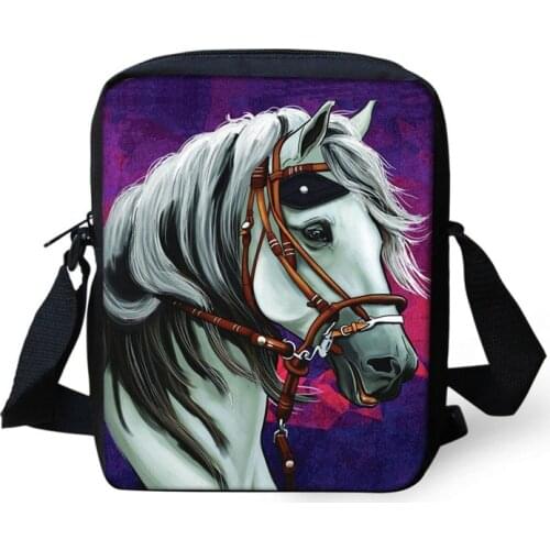 Animal Messenger Bags for Girls Boys Horse 3D Print Mini Crossbody Bag Fashion Women Casual Shoulder Bag Bolsa