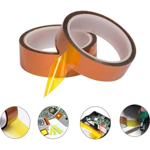 33M/Roll Width 3-10mm High Temperature Resistant Heat Tape Thermal Insulation Adhesive Tape For 3D Printing Board Protection 6mm