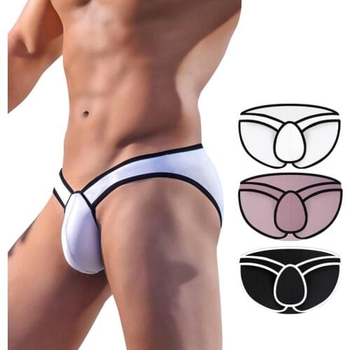 ADANNU Briefs Family Breathable Males Underpants Elastic Waistband No Side Seams Goose Egg 3D Capsule Domineering Hollow Shorts