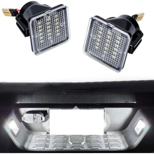 Universal 12V LED Car Number License Tail Plate Lights Bulb For 16-19 Toyota-Tacoma/14-19 Tundra LED Black License Plate Light
