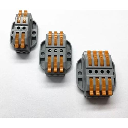 1PCS Fast Wire Connector PCT223 with retainable Hole 600V 32A Copper Quick Terminal two in and two out three in and three out
