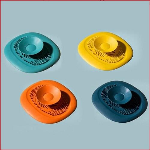 1pc Press Type Floor Drain Deodorant Cover Hair Filter Plug Toilet Deodorant Pipe Sealing Spigot Bathroom Home Accessories