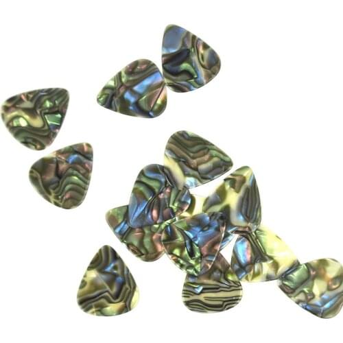 100pcs/lot Abalone Seashell 0.96mm Heavy Celluloid Guitar Picks Plectrums for Acoustic Electric Guitar Bass