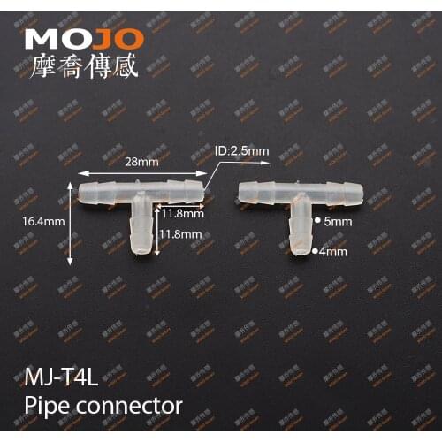 2020 MJ-T4L 4mm PP Tee type plastic water connector (1000pcs/lots)