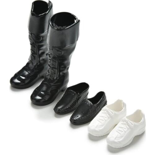 3 Pairs Clothes Accessories Dress Up For Friend Dolls Cusp Shoes Sneakers Knee High Boots For Boyfriend Ken