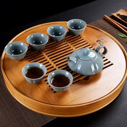 Bamboo Tea Tray With Water Storage Type Chines Tea Set Tool Tea Board Table China Tea Set Tea Table