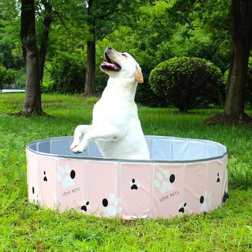 Pet Pool Pet Folding Bath Tub Swimming Pool Pet Bath PVC Swimming Tub Bathtub Pet Collapsible Bathing Pool for Dogs Cats Kids 6