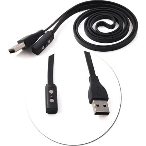 Black USB Charger Charging Cable For Pebble Time Round/ Time Smart Watch/ Time