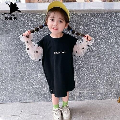 Autumn Ins Hot Sale Kids Dress for Girl Pricess Cotton Dress Toddler Baby Girl Long Lace Sleeve Dress Casual Dress for Girls