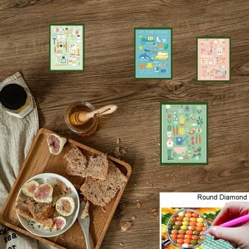 Diy Diamond Painted Small Patterns and Diverse Fashion Nordic Style Simple Hand-Made Square Diamonds Round Diamonds