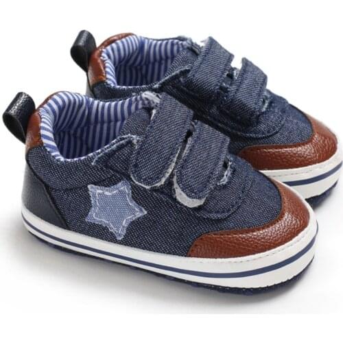 Baby Boy Breathable Star Print Anti-Slip Shoes Sneakers Soft Soled Walking Shoes First Walkers 0-18M Ins