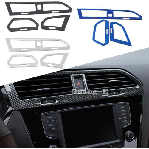For Volkswagen VW TiguanL Tiguan L MK2 2016 2017 2018 2019 2020 Car Trim Front Air Conditioning Outlet Vent Cover Frame Stick