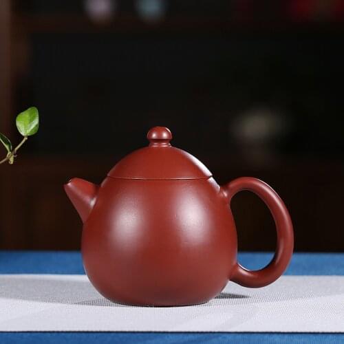 For yixing famous pure manual household undressed ore dahongpao tea tea pot name strength between dragon eggs