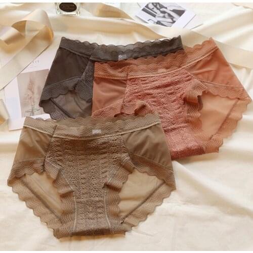 Women Sexy Panties Sexy Sheer Lace Panties Womens Underwear Transparent Sheer Lace Panties cotton Seamless Mesh Panties