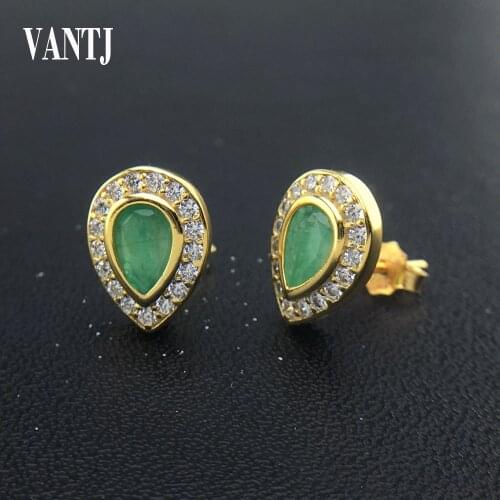 Elegant Real Natural Emerald Earrings Sterling 925 Silver for Women Sparkling Gemstone Anniversary Party Fine Jewelry Gift
