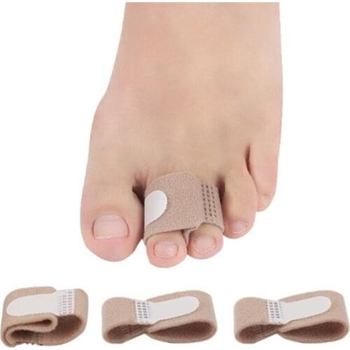 2PC Fabric Toe Finger Straightener Hammer Toe Hallux Valgus Corrector Bandage Toe Separator Splint Wrap Foot Stretcher Care Tool