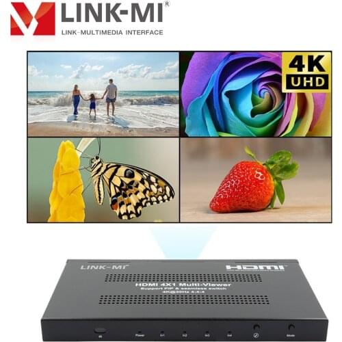 LINK-MI HDMI 4x1 Multi-Viewer 4K Seamless Quick Switching No black screen, up to 4K@30Hz YUV4:4:4 HDMI 4 in 1 out Switch