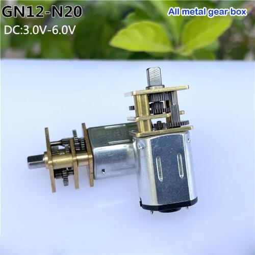 Miniature GA12-N20 Short Shaft Gear Motor DC 3V-6V 35-70RPM Low Speed All Metal Gear Electric Motor for Electronic Door Lock