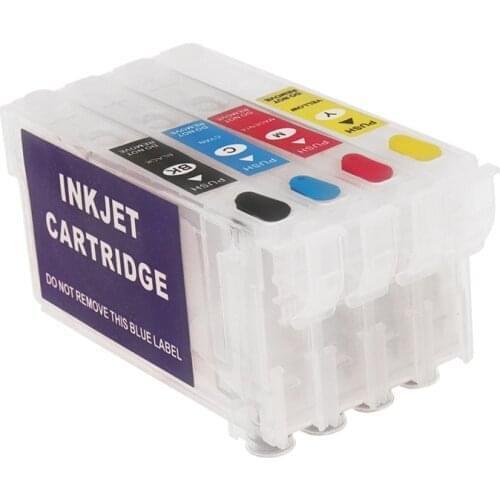 Refillable Cartridge T802 802XL Ink Cartridge Without Chip For Epson WorkForce WF-4720/WF-4730/WF-4740/ WF-4734 EC-4040 Printers