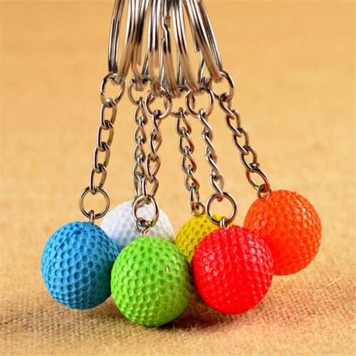 Fashion Club Metal Keychain Sport Key Chains 5Pcs/Lot Mini Football Basketball Golf Ball Pendant Key Chains For Men And Women